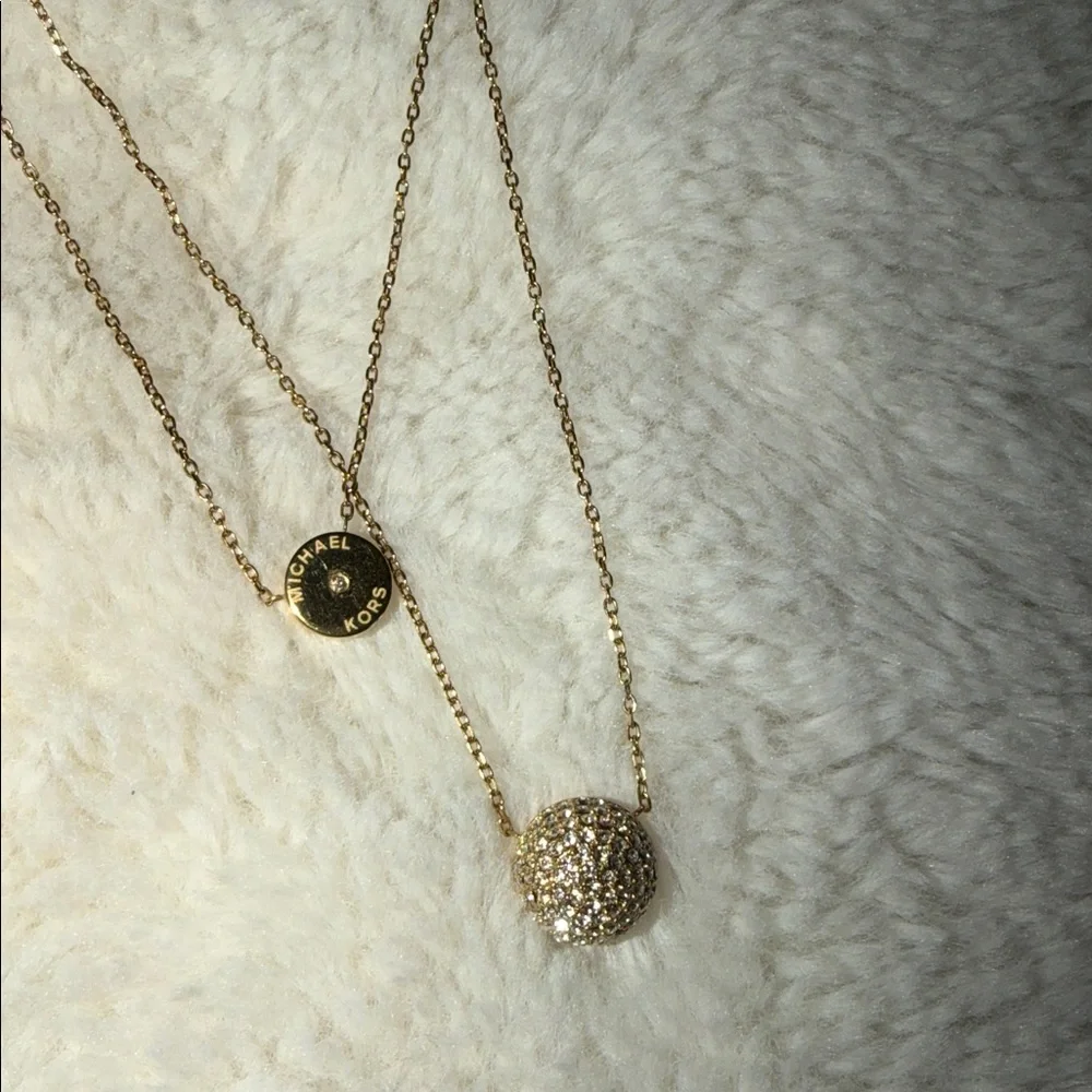 Michael Kors Dual Chain Pendant Necklace - Picture 8 of 9